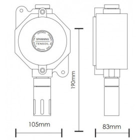 TS-293PX Αναλογικός Ανιχνευτής Εξειδικευμένων Αερίων Αντιεκρικτικού Τύπου