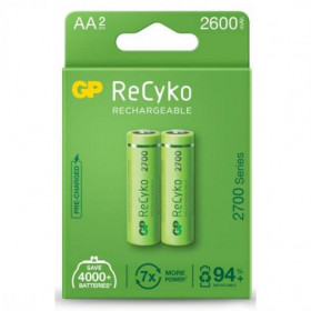 Μπαταρία Επαναφορτιζόμενη LR06 ΑΑ 1.2V 2600mAh (Blister 2τμχ) ReCyko GP