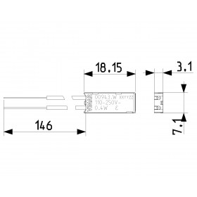Ενδεικτική Λυχνία Led Λευκό 110-250V Linea 00943.W VIMAR