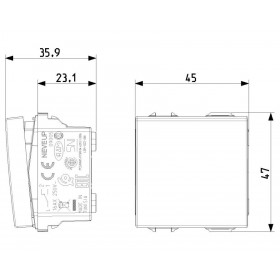 Διακόπτης A/R 2 Στοιχείων Carbon Ματ Neve 09005.2.CM VIMAR
