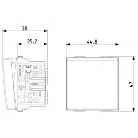 Μπουτόν Επιγραφής 2 Στοιχείων Λευκό Neve VIMAR