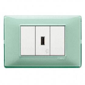 Πρίζα Φόρτισης USB TypeA 1 Στοιχείου Λευκό Plana 14292 VIMAR