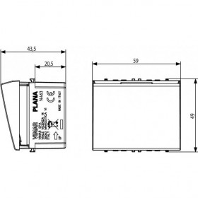 Καρτοδιακόπτης 2 Στοιχείων Ασημί Plana 14463.SL VIMAR