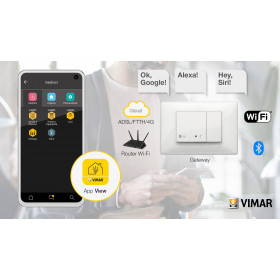 Μηχανισμός IoT Gateway 2 Στοιχείων Ασημί 14597.SL Plana VIMAR