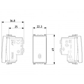 Διακόπτης Ενδιάμεσος A/R 1 Στοιχείου Γκρί Arke 19013 VIMAR