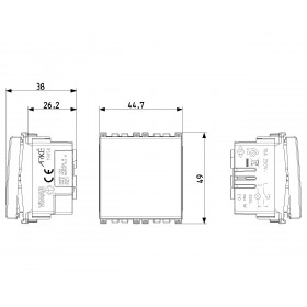 Μπουτόν Επιγραφής 2 Στοιχείων Λευκό Arke 19050.B VIMAR