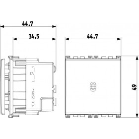Μπουτόν Αξονικό 2 Στοιχείων Γκρι Arke 19108.2 VIMAR