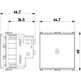 Διακόπτης Ενδιάμεσος A/R Αξονικός 2 Στοιχείων Λευκό Arke 19113.2.B VIMAR