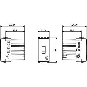 Πρίζα Φόρτισης USB TypeA 1 Στοιχείου Γκρί Arke 19292 VIMAR