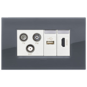 Πρίζα HDMI 1 Στοιχείου Λευκό Arke 19346.B VIMAR