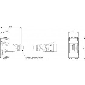 Πρίζα HDMI 1 Στοιχείου Metal Arke 19346.M VIMAR