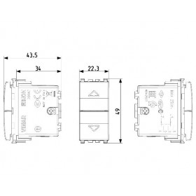 Διακόπτης Ρολλών 1 Στοιχείου Next Eikon 20060.N VIMAR