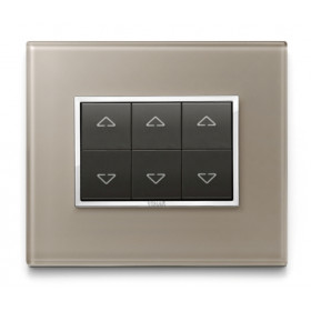 Μπουτόν Ρολλών 1 Στοιχείου Γκρι Eikon 20062 VIMAR