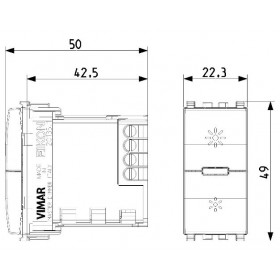 Dimmer Πλήκτρου Universal 1 Στοιχείου Λευκό Eikon 20135.1.B VIMAR
