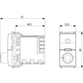Dimmer Περιστροφικό Universal 1 Στοιχείου Next Eikon 20136.1.N VIMAR