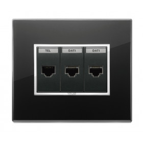 Πριζα Δικτύου RJ45 Cat.6A FTP 1 Στοιχείου Γκρί Eikon 20339.16 VIMAR