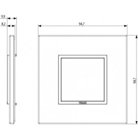 Πλαίσιο 2 Στοιχείων Γκρι Λάβας 21642.03 Eikon Evo VIMAR