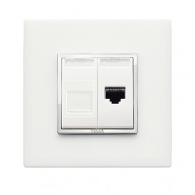 Πλαίσιο 2 Στοιχείων Λευκό Corian® 21642.41 Eikon Evo VIMAR