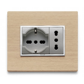 Πλαίσιο 3 Στοιχείων Λευκή Δρυς 21653.32 Eikon Evo VIMAR