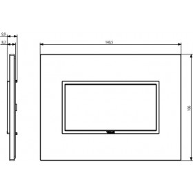 Πλαίσιο 4 Στοιχείων Λευκό Corian® 21654.41 Eikon Evo VIMAR