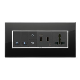 Πλαίσιο 7 Στοιχείων Μαύρο 21657.76 Eikon Evo VIMAR