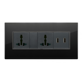 Πλαίσιο 7 Στοιχείων Μαύρο 21657.88 Eikon Evo VIMAR