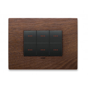 Πλαίσιο 3 Στοιχείων Καρυδιά 22653.32 Eikon EXE VIMAR