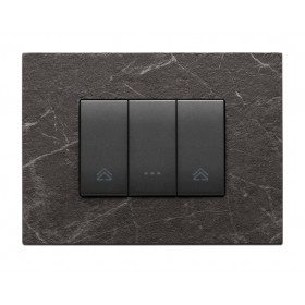 Πλαίσιο 3 Στοιχείων Μαύρο gres 22653.53 Eikon EXE VIMAR