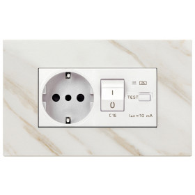 Πλαίσιο 4 Στοιχείων Λευκό Calacatta 22654.51 Eikon EXE VIMAR