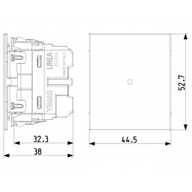 Διακόπτης Α/R Αξονικός 2 Στοιχείων Μπεζ Linea 30004A.2C VIMAR