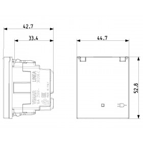 Πρίζα Σούκο Ασφαλείας 2 Στοιχείων Με Καπάκι Λευκό Linea 30208.CB VIMAR