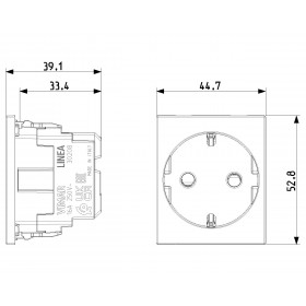 Πρίζα Σούκο Ασφαλείας 2 Στοιχείων Μαύρο Linea 30208.G VIMAR
