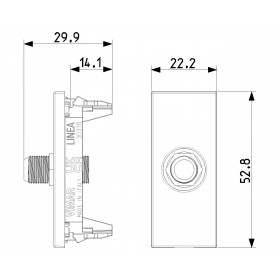 Πρίζα TV/RD/SAT Type F 1 Στοιχείου Μπεζ Linea 30318.C VIMAR