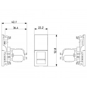Πριζα Δικτύου RJ45 Cat.6A FTP 1 Στοιχείου Λευκό Linea 30339.16B VIMAR