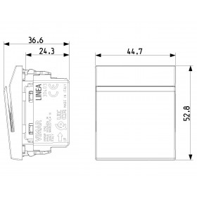 Καρτοδιακόπτης 2 Στοιχείων Μπεζ Linea 30403.C VIMAR