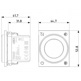 Θερμοστάτης Ψηφιακός 2 Στοιχείων Λευκό Linea 30440.B VIMAR