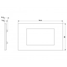 Πλαίσιο 4 Στοιχείων Inox Linea 30654.72 VIMAR
