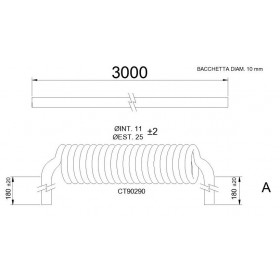 Καλώδιο Σπιραλ 3mt 05VVH8-F 3x1mm Μαύρο 90290 FANTON