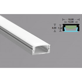 Προφίλ Για Ταινίες LED Αλουμινίο Με Οπάλ Κάλυμμα Επίτοιχο P172 LUCAS