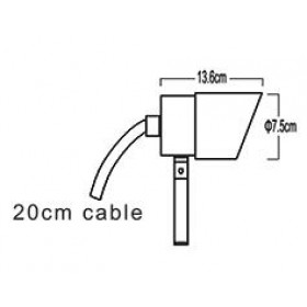 Σποτ Επίτοιχo GU10 Λευκό Fabric1 40-900071 G.K.