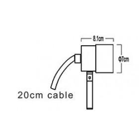 Σποτ Επίτοιχo GU10 Ασημί Fabric2 40-900077 G.K.