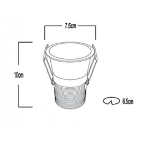 Σπότ Χωνευτό LED 12W 4000k Μαύρο Σταθερό Dart 42-000058 G.K.