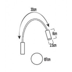 Σποτ Επίτοιχο LED 3W 3000K Μαύρο Star1 42-200037 G.K.