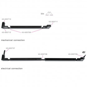 Ράγα Φωτισμού Μαγνητική Trimless 1 Μέτρου Μαύρο 43-000706 G.K.