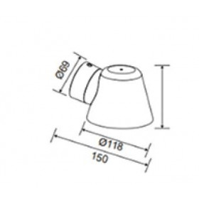 Σποτ Επίτοιχo GU10 Μαύρο Bat 43-700367 G.K.