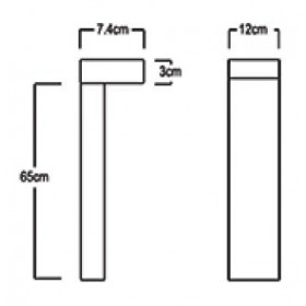 Φωτιστικό Κολώνα LED 10W 3000k Ανθρακί Gama 43-700391 G.K.