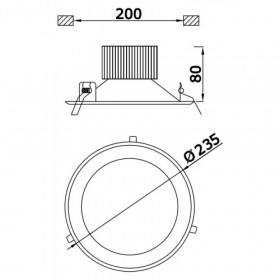 Πάνελ LED Χωνευτό 34W 4000K Στρογγυλό Λευκό 16310 INTERLIGHT