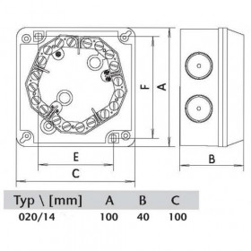 Κουτί Διακλάδωσης Επίτοιχο 100x100x40mm IP54 DABLER