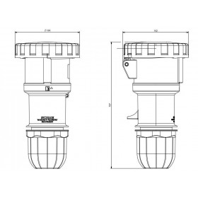 Φις Θυληκό 5P 32A IP67 318.3247 OPTIMA SCAME