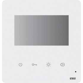 KIT Θυροτηλεόρασης 4 Διαμερισμάτων Με Οθόνες 4,3' Λευκές 034413 CTC
